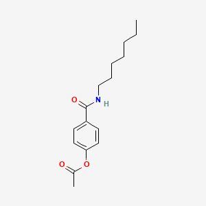 molecular formula C16H23NO3 B11021224 4-(Heptylcarbamoyl)phenyl acetate 