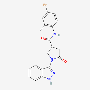 molecular formula C19H17BrN4O2 B11021235 N-(4-bromo-2-methylphenyl)-1-(1H-indazol-3-yl)-5-oxopyrrolidine-3-carboxamide 