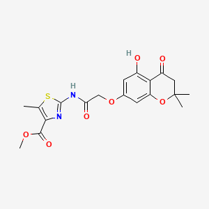 methyl 2-({[(5-hydroxy-2,2-dimethyl-4-oxo-3,4-dihydro-2H-chromen-7-yl)oxy]acetyl}amino)-5-methyl-1,3-thiazole-4-carboxylate