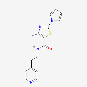 4-methyl-N-[2-(pyridin-4-yl)ethyl]-2-(1H-pyrrol-1-yl)-1,3-thiazole-5-carboxamide