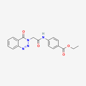 ethyl 4-{[(4-oxo-1,2,3-benzotriazin-3(4H)-yl)acetyl]amino}benzoate