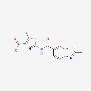 Methyl 5-methyl-2-{[(2-methyl-1,3-benzothiazol-6-yl)carbonyl]amino}-1,3-thiazole-4-carboxylate