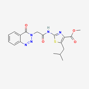 methyl 5-(2-methylpropyl)-2-{[(4-oxo-1,2,3-benzotriazin-3(4H)-yl)acetyl]amino}-1,3-thiazole-4-carboxylate