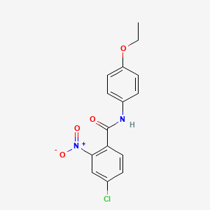 molecular formula C15H13ClN2O4 B11021340 4-chloro-N-(4-ethoxyphenyl)-2-nitrobenzamide 