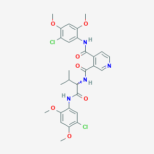 N~4~-(5-chloro-2,4-dimethoxyphenyl)-N~3~-{(2S)-1-[(5-chloro-2,4-dimethoxyphenyl)amino]-3-methyl-1-oxobutan-2-yl}pyridine-3,4-dicarboxamide