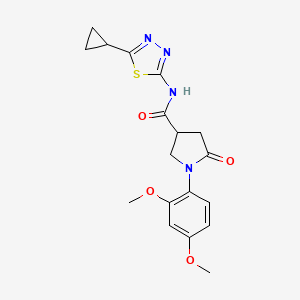 N-(5-cyclopropyl-1,3,4-thiadiazol-2-yl)-1-(2,4-dimethoxyphenyl)-5-oxopyrrolidine-3-carboxamide