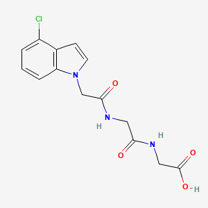 molecular formula C14H14ClN3O4 B11021369 N-[(4-chloro-1H-indol-1-yl)acetyl]glycylglycine 