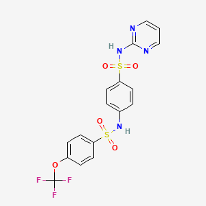 N-[4-(pyrimidin-2-ylsulfamoyl)phenyl]-4-(trifluoromethoxy)benzenesulfonamide