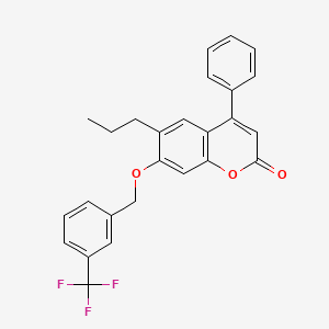 4-phenyl-6-propyl-7-{[3-(trifluoromethyl)benzyl]oxy}-2H-chromen-2-one