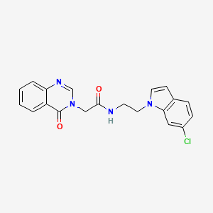 molecular formula C20H17ClN4O2 B11021380 N-[2-(6-chloro-1H-indol-1-yl)ethyl]-2-(4-oxoquinazolin-3(4H)-yl)acetamide 