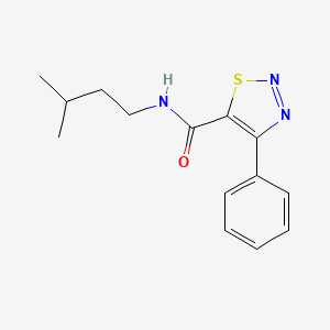 molecular formula C14H17N3OS B11021407 N-(3-methylbutyl)-4-phenyl-1,2,3-thiadiazole-5-carboxamide 