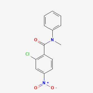 molecular formula C14H11ClN2O3 B11021408 2-chloro-N-methyl-4-nitro-N-phenylbenzamide 