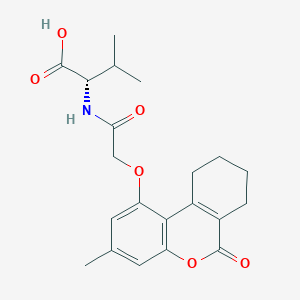 molecular formula C21H25NO6 B11021419 N-{[(3-methyl-6-oxo-7,8,9,10-tetrahydro-6H-benzo[c]chromen-1-yl)oxy]acetyl}-L-valine 