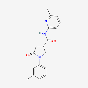 1-(3-methylphenyl)-N-(6-methylpyridin-2-yl)-5-oxopyrrolidine-3-carboxamide