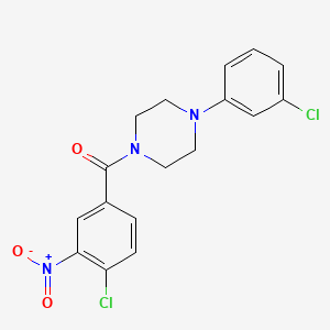 (4-Chloro-3-nitrophenyl)[4-(3-chlorophenyl)piperazin-1-yl]methanone