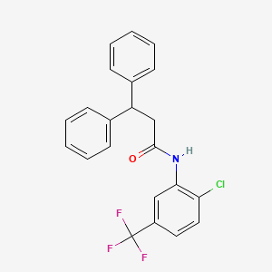 molecular formula C22H17ClF3NO B11021459 N-[2-chloro-5-(trifluoromethyl)phenyl]-3,3-diphenylpropanamide 