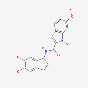 N-(5,6-dimethoxy-2,3-dihydro-1H-inden-1-yl)-6-methoxy-1-methyl-1H-indole-2-carboxamide