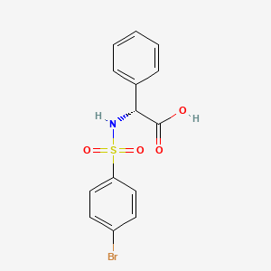 molecular formula C14H12BrNO4S B11021465 2-(4-Bromobenzenesulfonamido)-2-phenylacetic acid 