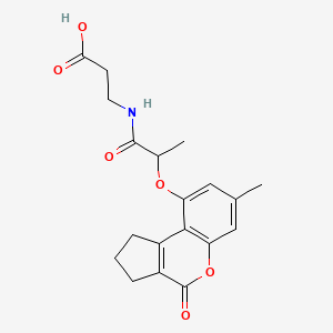 N-{2-[(7-methyl-4-oxo-1,2,3,4-tetrahydrocyclopenta[c]chromen-9-yl)oxy]propanoyl}-beta-alanine