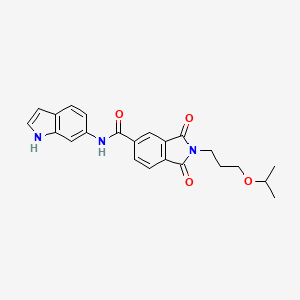 N-(1H-indol-6-yl)-1,3-dioxo-2-[3-(propan-2-yloxy)propyl]-2,3-dihydro-1H-isoindole-5-carboxamide