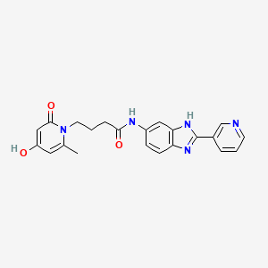 4-(4-hydroxy-6-methyl-2-oxopyridin-1(2H)-yl)-N-[2-(pyridin-3-yl)-1H-benzimidazol-6-yl]butanamide