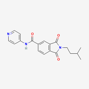 2-(3-methylbutyl)-1,3-dioxo-N-(pyridin-4-yl)-2,3-dihydro-1H-isoindole-5-carboxamide