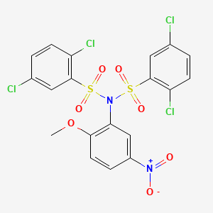 2,5-dichloro-N-[(2,5-dichlorophenyl)sulfonyl]-N-(2-methoxy-5-nitrophenyl)benzenesulfonamide