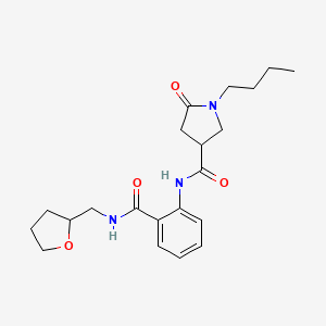 1-butyl-5-oxo-N-{2-[(tetrahydrofuran-2-ylmethyl)carbamoyl]phenyl}pyrrolidine-3-carboxamide