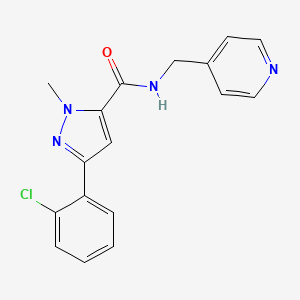 3-(2-chlorophenyl)-1-methyl-N-(4-pyridylmethyl)-1H-pyrazole-5-carboxamide