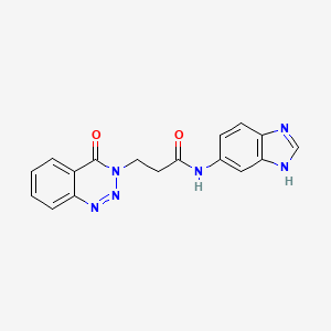 N-(1H-benzimidazol-6-yl)-3-(4-oxo-1,2,3-benzotriazin-3(4H)-yl)propanamide