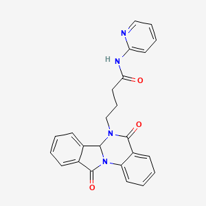 4-(5,11-dioxo-6a,11-dihydroisoindolo[2,1-a]quinazolin-6(5H)-yl)-N-(pyridin-2-yl)butanamide