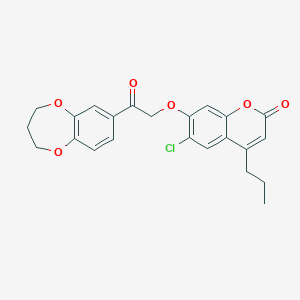 molecular formula C23H21ClO6 B11021584 6-chloro-7-[2-(3,4-dihydro-2H-1,5-benzodioxepin-7-yl)-2-oxoethoxy]-4-propyl-2H-chromen-2-one 