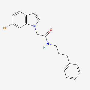 2-(6-bromo-1H-indol-1-yl)-N-(3-phenylpropyl)acetamide