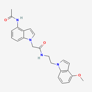 molecular formula C23H24N4O3 B11021623 2-[4-(acetylamino)-1H-indol-1-yl]-N-[2-(4-methoxy-1H-indol-1-yl)ethyl]acetamide 