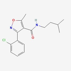 3-(2-chlorophenyl)-5-methyl-N-(3-methylbutyl)-1,2-oxazole-4-carboxamide