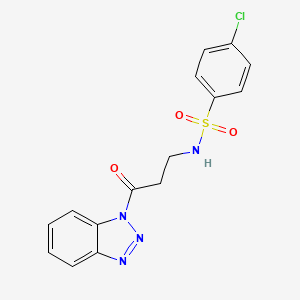 N-[3-(1H-benzotriazol-1-yl)-3-oxopropyl]-4-chlorobenzenesulfonamide