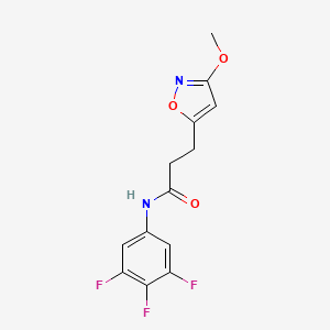 3-(3-methoxy-1,2-oxazol-5-yl)-N-(3,4,5-trifluorophenyl)propanamide