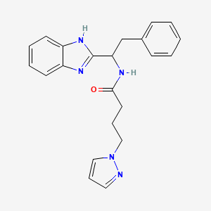 N-[1-(1H-1,3-Benzimidazol-2-YL)-2-phenylethyl]-4-(1H-pyrazol-1-YL)butanamide