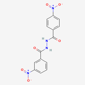 molecular formula C14H10N4O6 B11021673 3-nitro-N'-(4-nitrobenzoyl)benzohydrazide 