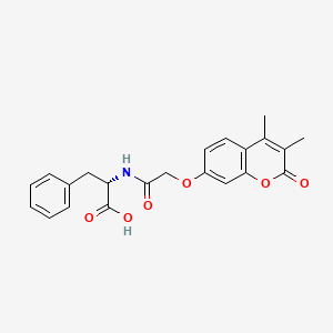 (2S)-2-({2-[(3,4-dimethyl-2-oxo-2H-chromen-7-yl)oxy]acetyl}amino)-3-phenylpropanoic acid