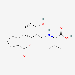 N-[(7-hydroxy-4-oxo-1,2,3,4-tetrahydrocyclopenta[c]chromen-6-yl)methyl]-L-valine