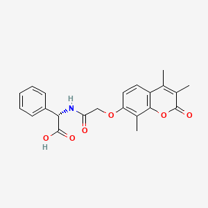 (2S)-phenyl({[(3,4,8-trimethyl-2-oxo-2H-chromen-7-yl)oxy]acetyl}amino)ethanoic acid