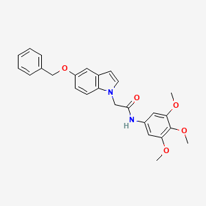 2-(5-(benzyloxy)-1H-indol-1-yl)-N-(3,4,5-trimethoxyphenyl)acetamide