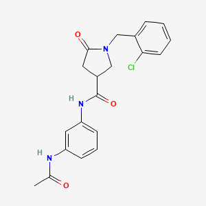 N-[3-(acetylamino)phenyl]-1-(2-chlorobenzyl)-5-oxopyrrolidine-3-carboxamide