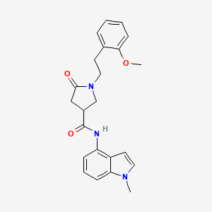 1-[2-(2-methoxyphenyl)ethyl]-N-(1-methyl-1H-indol-4-yl)-5-oxopyrrolidine-3-carboxamide