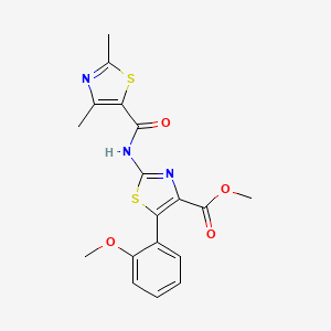 molecular formula C18H17N3O4S2 B11021741 Methyl 2-{[(2,4-dimethyl-1,3-thiazol-5-yl)carbonyl]amino}-5-(2-methoxyphenyl)-1,3-thiazole-4-carboxylate 