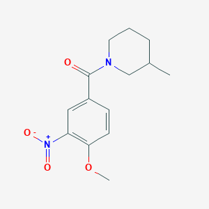 molecular formula C14H18N2O4 B11021751 1-(4-Methoxy-3-nitrobenzoyl)-3-methylpiperidine 