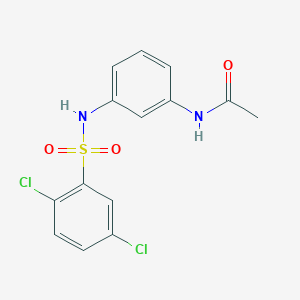 molecular formula C14H12Cl2N2O3S B11021758 N-(3-{[(2,5-dichlorophenyl)sulfonyl]amino}phenyl)acetamide 