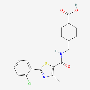 trans-4-[({[2-(2-Chlorophenyl)-4-methyl-1,3-thiazol-5-yl]carbonyl}amino)methyl]cyclohexanecarboxylic acid