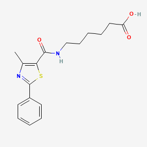 molecular formula C17H20N2O3S B11021761 6-{[(4-Methyl-2-phenyl-1,3-thiazol-5-yl)carbonyl]amino}hexanoic acid 